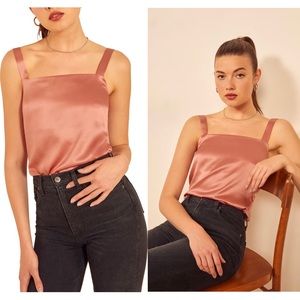 Reformation Juliana top in rosy